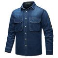 New Fashion Men Classic Light Blue Long Sleeves Denim | SAMAG
