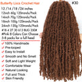 1- 8 Packs Butterfly Faux Locks Crochet Hair Boho Soft Locs Braiding Hair Distressed Pre Looped Synthetic Butterfly Locs Twists