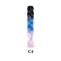 Tereshar 1Pcs 24inch 100g Synthetic Braiding Hair Extensions Jumbo Braiding Hair Twist Crochet Braids Hair for Women