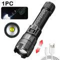 Most Powerful Rechargeable LED Flashlight Built-in 18650 Battery Long Range Tactical Torch Light For Fishing Hunting