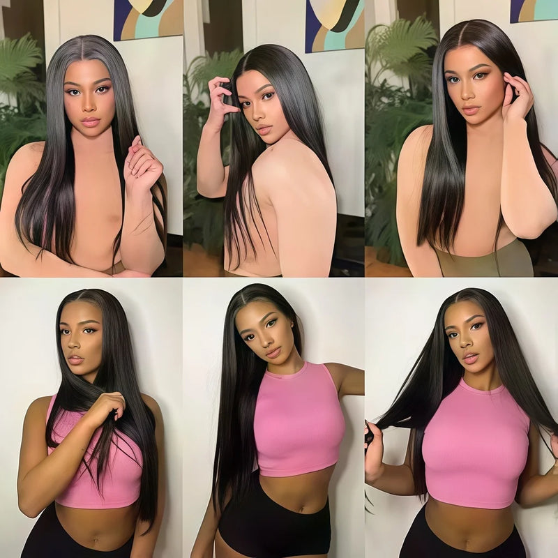Natural Color Brazilian Straight Virgin Human Hair Bundles 32 Inch Unprocessed Silky Smooth Straight Hair Weave 4 Bundles Human Hair Extensions