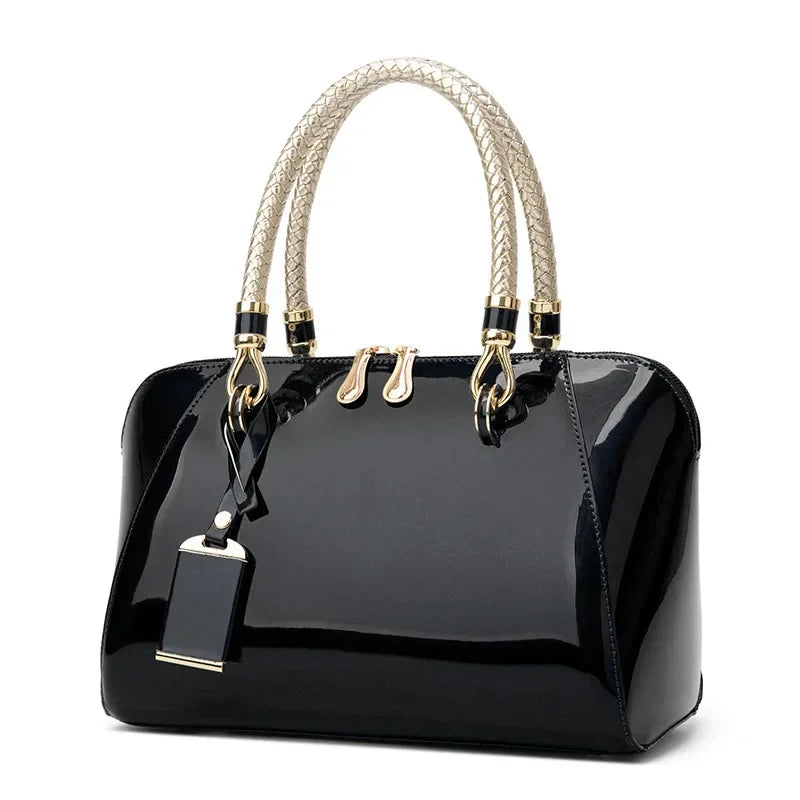 Luxury Designer Handbag Women Faux Leather Boston Bag Ladies 2026 Trend Blue Red Black Beige Pink Bags for Woman Sac Femme Rose