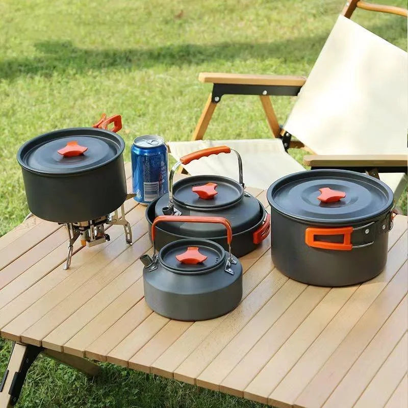 Portable Aluminum Camping Cookware Kit Lightweight - View 2 | SAMAG