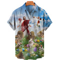 God Jesus Mary Hawaiian Shirts For Men's Crucified | SAMAG