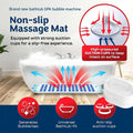Electric Bubble Massage Mat for Bathtub Spa with Heating Function Wireless Remote Control Multiple Speed Intensity Home Use