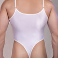Sexy Satin Shiny Thong Cut Bodysuit Tops Fashion Traceless Tights Man Shaping Onesies High Elastic Shaping Wear Breathable