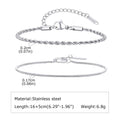 1/2/3pcs Chain Bracelet for Men Women, Stainless Steel Twisted Rope Cuban Wristband, Hip Hop Minimalist - Visuel 15 | SAMAG