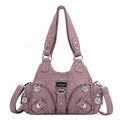Angelkiss Women Handbags Rose Soft Tote Bag Small Top-handle Purse Fashion Satchel Multi-Pockets Shoulder Bag Hobos Phone Pack