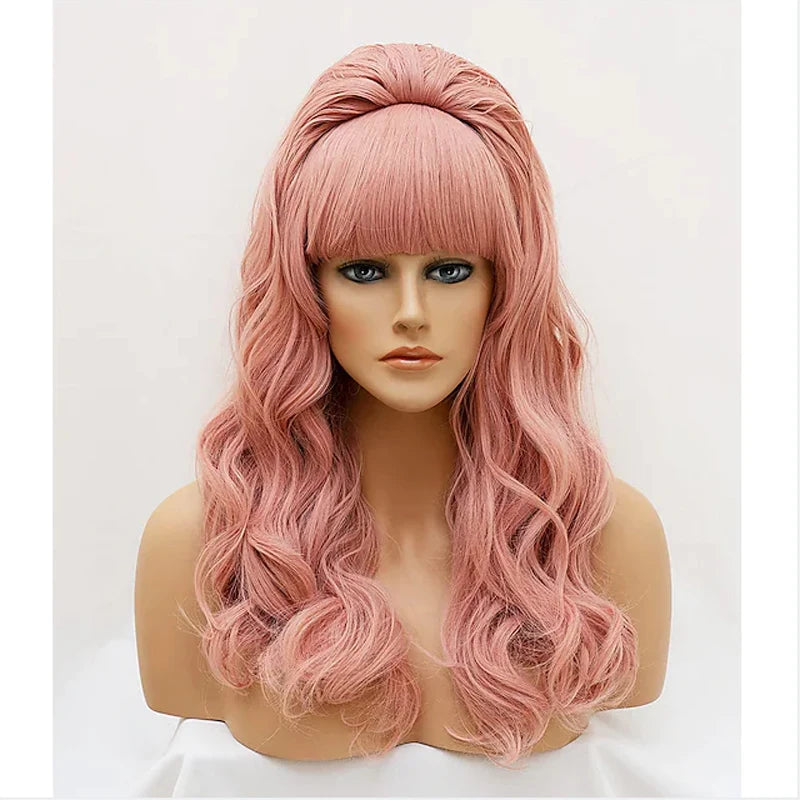 HAIRJOY Beehive  Wig Womens Curly  Long Heat Resistant Synthetic Hair Cosplay Wigs
