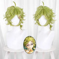 Anime Reverse:1999 Reed Knot Cosplay Wig Grass Green Short Heat Resistant Synthetic Fiber Wig Ideal for Halloween Parties