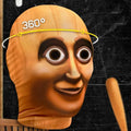 Tung Tung Tung Sahur Riding Mask Funny Breathable Mesh Fabric Mask 3D Mask Cosplay Italian Brainrot Anime Action