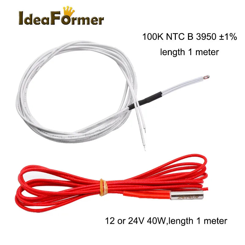 E3D V6 Hotend 12V 24V 0.4mm Nozzle  Long / Short For 1.75/3.0mm Filament Bowden Direct Extruder 3D Printer Parts & Accessories