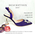 QSGFC 2026 New Fashion Purple Sandals Sequins Rhinestone Point Toe High Heels Slingback Women's Dress Women's Shoes & Bag Set