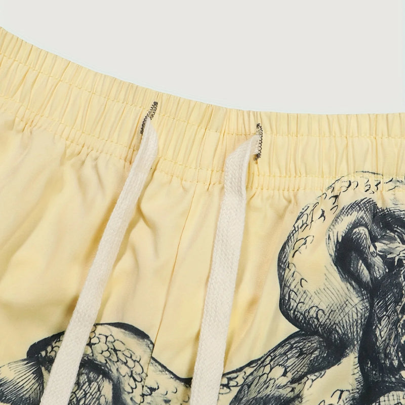 Model Men's Casual Shorts, with Medusa Print, Trendy | SAMAG