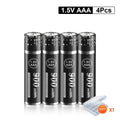 PALO 3400mWh Li-ion 1.5V AA and AAA Rechargeable Batteries with 8-channel magnetic flip charger for 1.5V 2A 3A Lithium Batteries