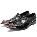 Cool Metal Toes Loafers Handmade  Party Shoes Man Flats Mix Color Fantastic Dress Shoes