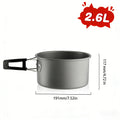 Pandatour Camping Cooking Aluminum Outdoor Travel Tableware Non-Stick Pots Assorted Folding Tourism Cooker Cookware Equipment