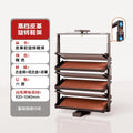 Built-in Height Adjustable Shoe Cabinet Closet Space Saving 360° Rotating Shoe Rack, Multi-layer Shoe Holder Storage Organizer
