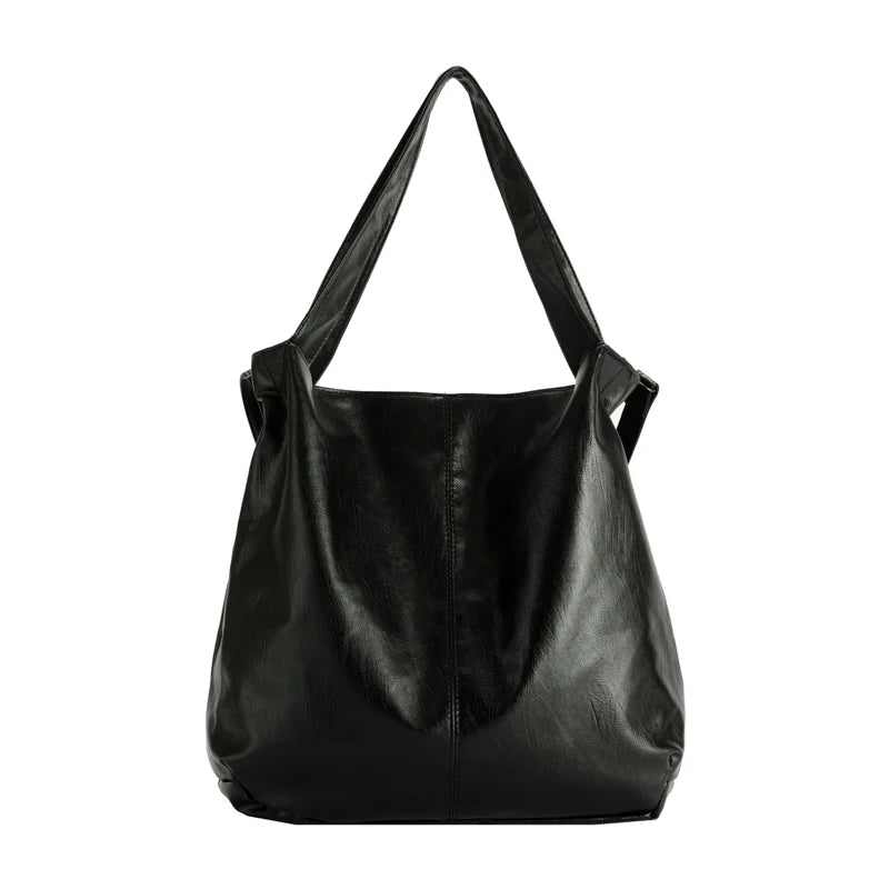 Big Shoulder Bags for Women Large Capacity Hobo Shopper Bag Soft Pu Leather Crossbody Handbag Ladies Solid Color Travel Tote Bag