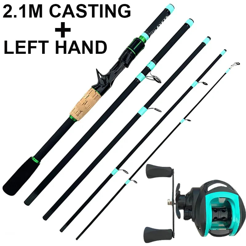Lure Fishing Rod Combo 1.8/2.1m Carbon Spin/Cast Travel - View 14 | SAMAG