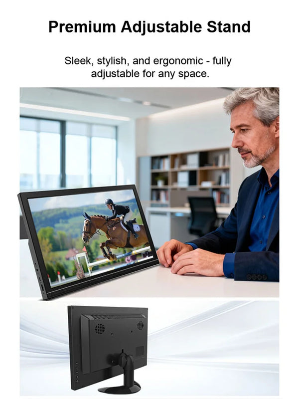 17.3 Inch Portable Monitor 1920X1080 16:10 250cd/m2 Gaming Computer Expand Display PC Raspberry For XBox PS4/5 Switch Loptop