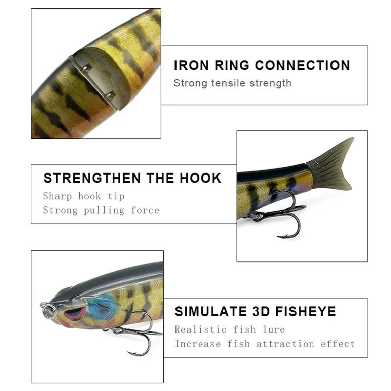 65.5g/19g Two Sizes of Bionic Multi-Section Lure Plastic | SAMAG