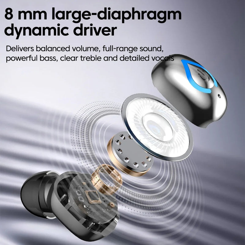 Mini Wireless Bluetooth Headphones With Microphone In-ear Single Earphones Handsfree Noise Canceling Headset For Game Driving