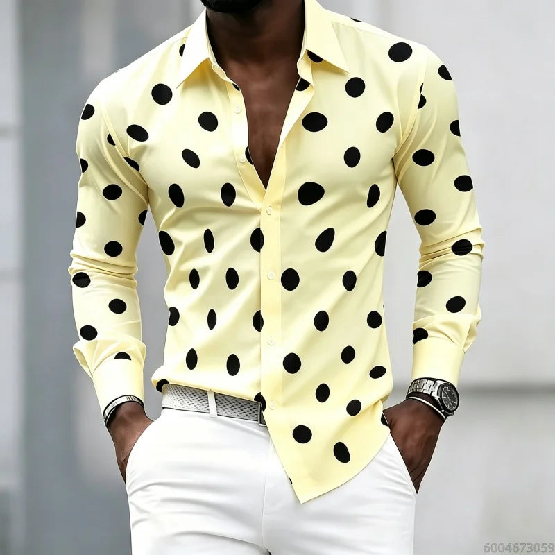 Men's shirt with polka dot print, trendy and personalized | SAMAG