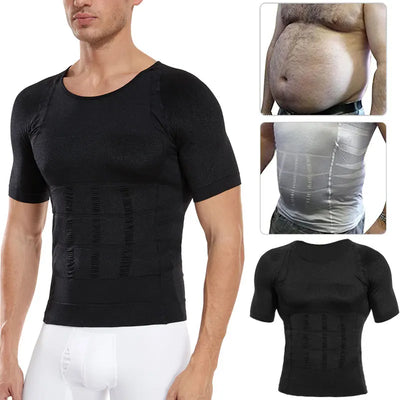 Men Slimming Body Shaper Compression Shirt Gynecomastia | SAMAG