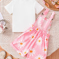 Summer Casual White T-Shirt for Girls with Daisy Print | SAMAG