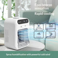 Portable Dormitory Spray Cooler with Humidification, Electric Fan, Desktop Mobile Air Cooler for Small Household Air Conditioner