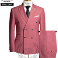 DAROuomo 2026 Men's Slim Fit Formal Business Suit 2Pcs Set - DR8211 (Jacket + Pants) for Work Wear
