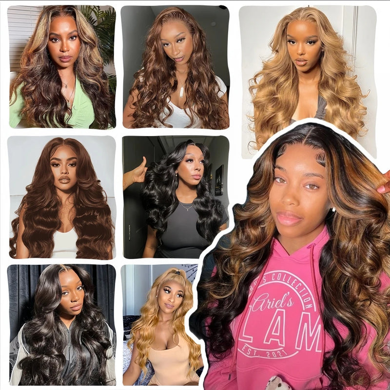 12A Human Crochet Hair Body Wave Bundles Human Hair For Women Knotless Pre-Separated #27 Honey Blonde Feather Crochet Human Hair