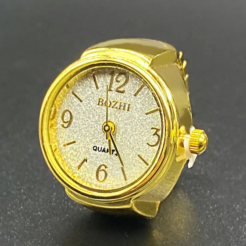 Kiss Jewelry Women Men Vintage Classic Finger Watch Rings Punk Stretchy Strap Quartz Watches Clock Ring Hip-hop anillos 2023