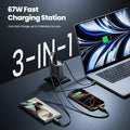 Toocki 67W GaN Charger With Retractable Type-C Cable Digital Display PPS PD3.0 Fast Charger for iPhone 17 16 Samsung S25 S24