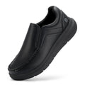 Fitville Men'S Slip-On Casual Shoes Leather Shoe Wide Width 2E Lightweight For Swollen Feet With Arch Support Pain Relief