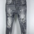 6060 Four Seasons New Men's Washed Ripped Patch Old | SAMAG