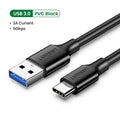 UGREEN USB C Cable 5Gbps USB3.0 A to USB C for iPhone 17 16 15 iPad Samsung S25 S24 for Switch M2 SSD NVME USB3.0 Data 18W Cable
