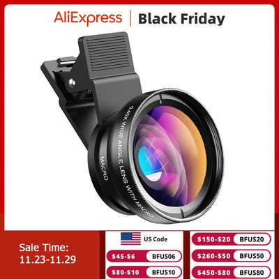 APEXEL Phone Lens kit 0.45x Super Wide Angle & 12.5x | SAMAG