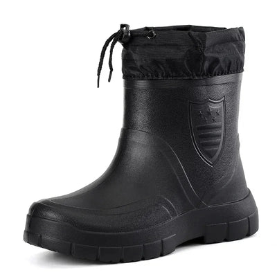 Men Rain Boots Mid-calf Waterproof Work Spring Fall | SAMAG