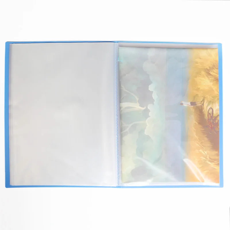 B4 Plastic Budget Binder File Folders Documents Booklet Leaflet 40/60 Pages Office Student Supplies Desk Organizer