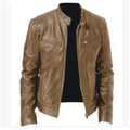 Spliced Faux Leather Men Coats Solid  Long Sleeve Cardigan Zipper Suede Outerwear Smart Casual Loose Pockets Solid Winter