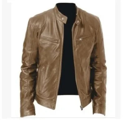 Spliced Faux Leather Men Coats Solid  Long Sleeve Cardigan Zipper Suede Outerwear Smart Casual Loose Pockets Solid Winter