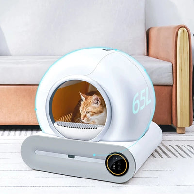 65L Large Space Silent Smart WiFi Cat Litter Box with 9L | SAMAG