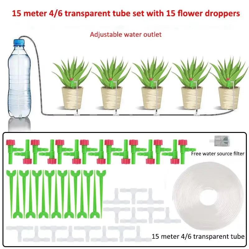 Garden Regulating Drip Irrigation Kit Automatic Watering Device 4/7mm Hose Potted Plants Watering Saving Micro Dripper