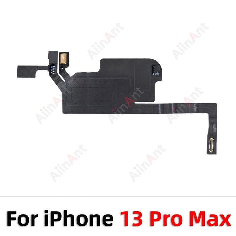 AiinAnt Phone Top Sound Ear Earpiece Speaker Proximity Light Sensor Flex Cable For iPhone 12 13 14 15 Pro Max Plus
