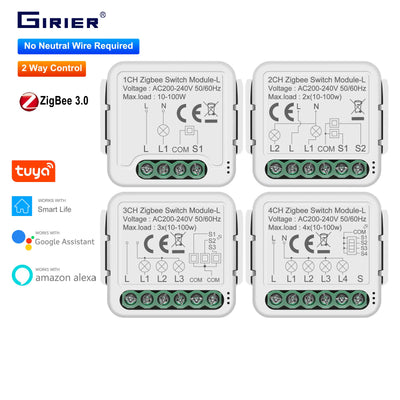GIRIER Tuya ZigBee 3.0 Smart Switch Module No Neutral | SAMAG