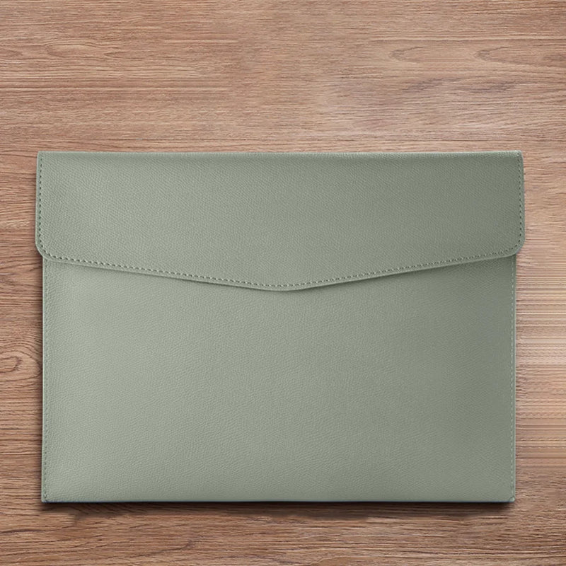 A4 Leather File Folder Data Package Document Bag Fashion Briefcase Data Contract Bill File Bag School Office Supplies