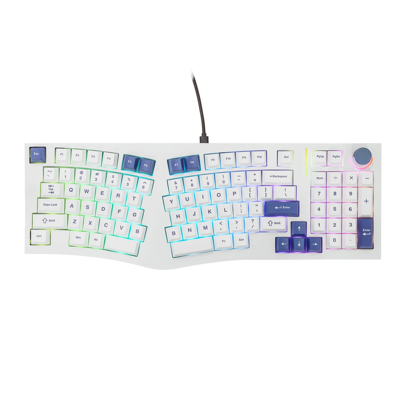 Feker Alice98 QMK/VIA Alice Layout Gasket-mounted Hot-Swap Wired/Bluetooth/2.4GHz Wireless Mechanical Keyboard for Mac/Win