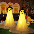 2 Packs Halloween Decorations Outdoor Cute glow Indoor Spooky Ghost Scary Ghosts Decor for Yard Garden Home birthday decoration